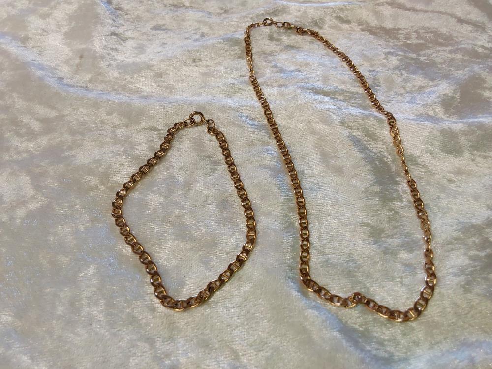 COLLIER + BRACELET PL-OR