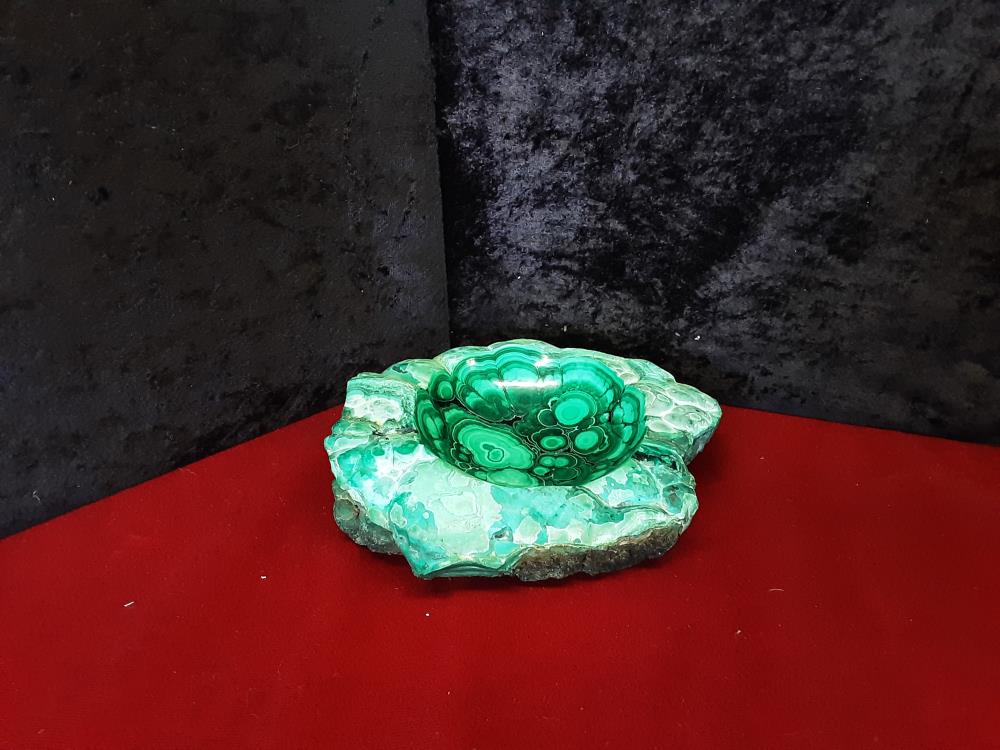 CENDRIER PIERRE MALACHITE