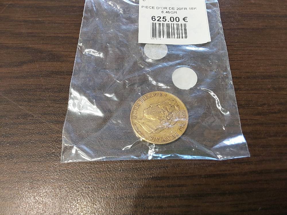 PIECE D'OR DE 20FR 18K 6.45GR