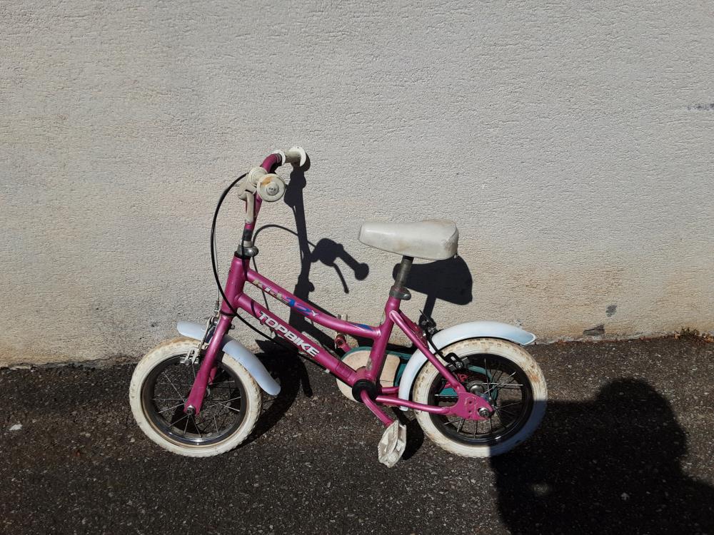 VELO ENFANT TOPBIKE VIOLET ET BLEU