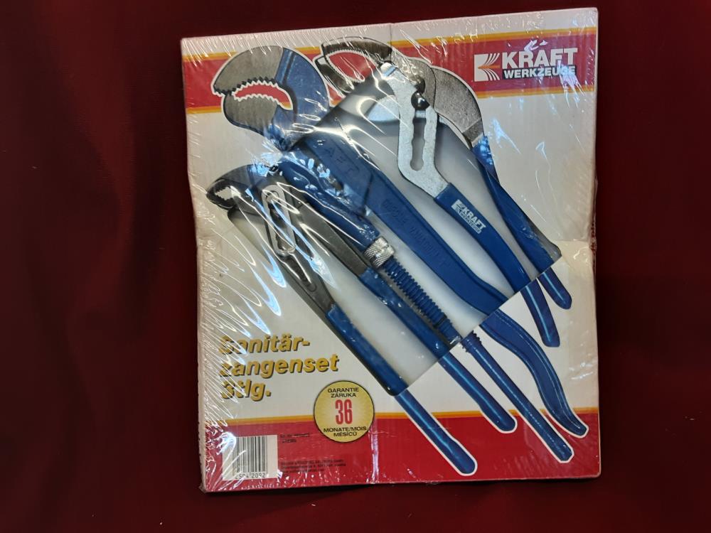 SET DE 3 PINCES KRAFT BLEUES