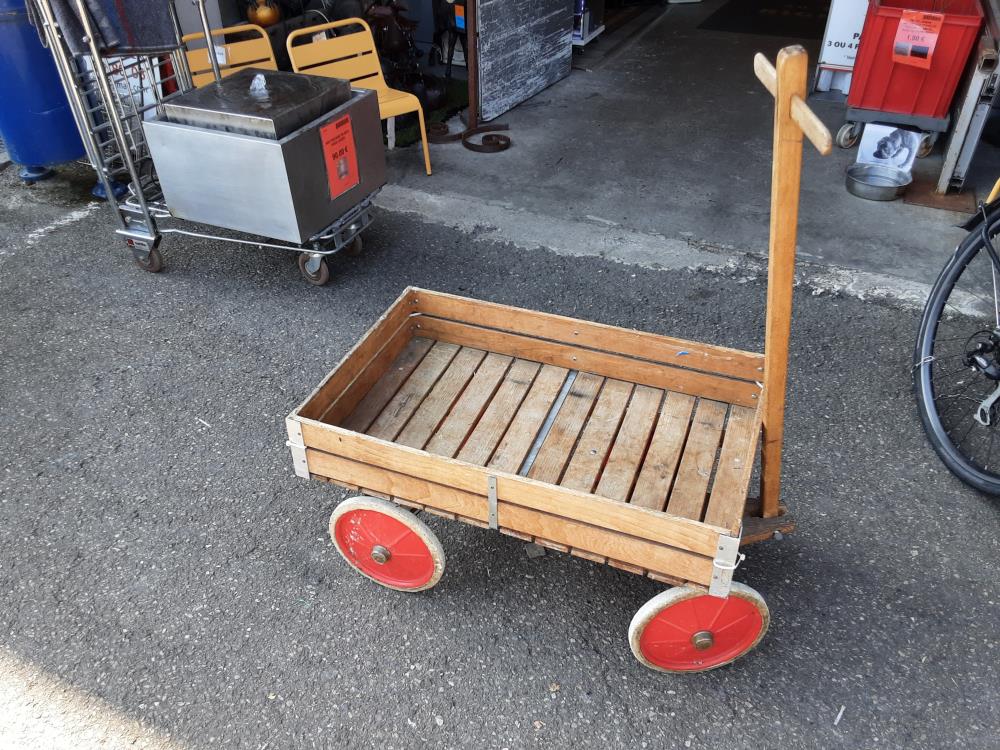 CHARIOT BOIS ENFANT VINTAGE 
