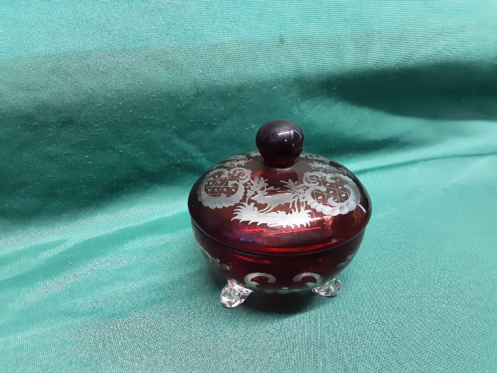 BONBONNIERE PM EN VERRE VIOLET