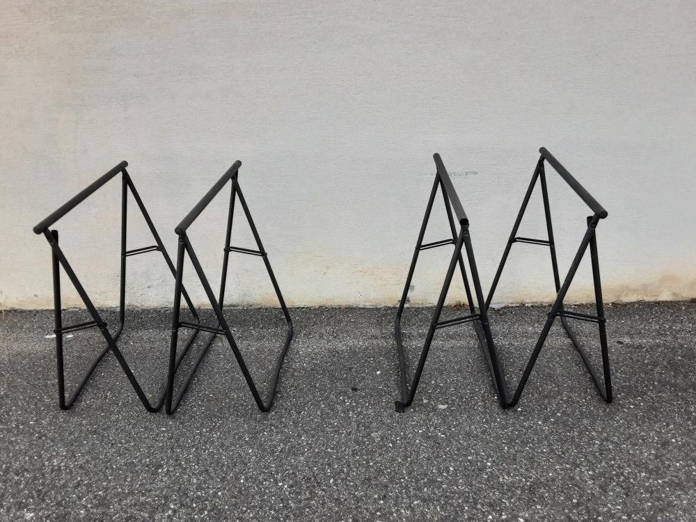 PAIRE DE TRETAUX METAL NOIR