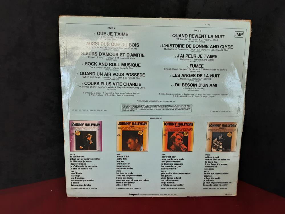 DISQUE 33T JOHNNY HALLYDAY