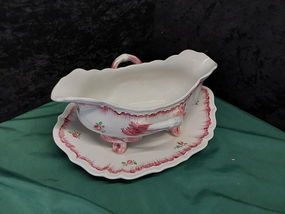 SAUCIERE DECOR FLEURS ROSES