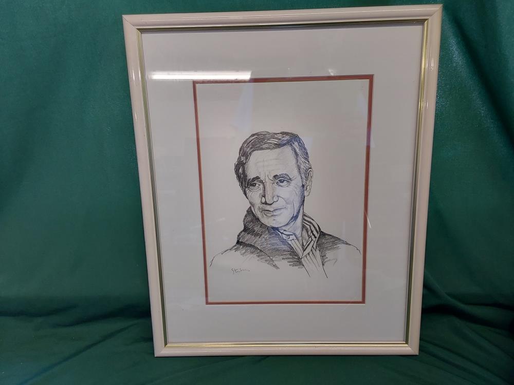 TABLEAU CRAYON CHARLES AZNAVOUR