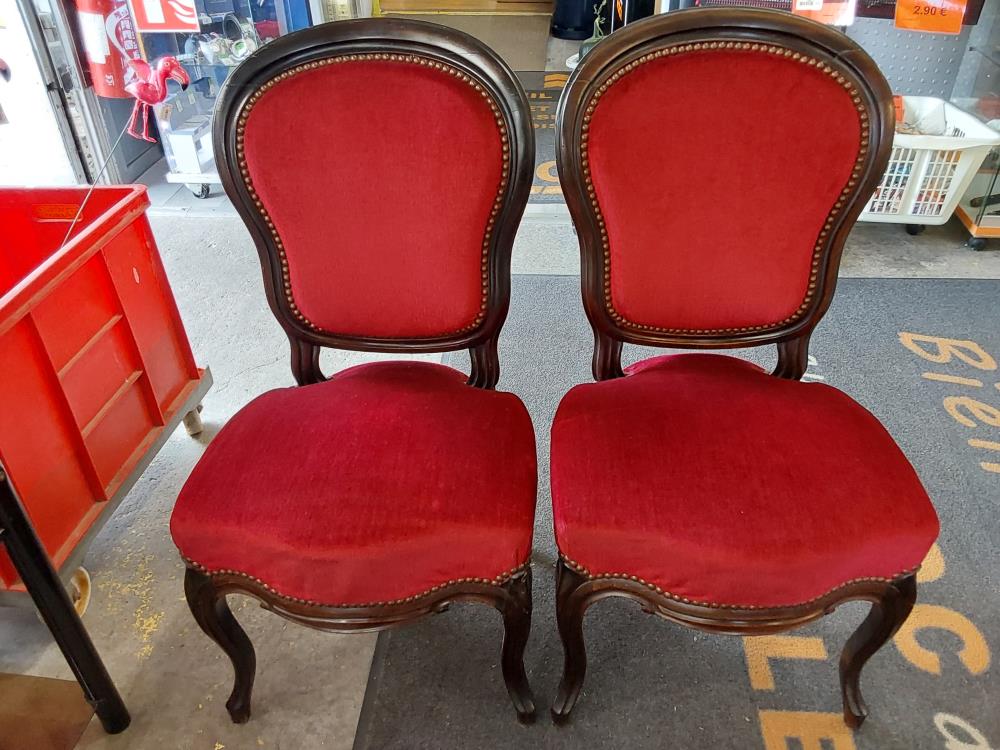 CHAISE BORDEAUX CADRE NOIR