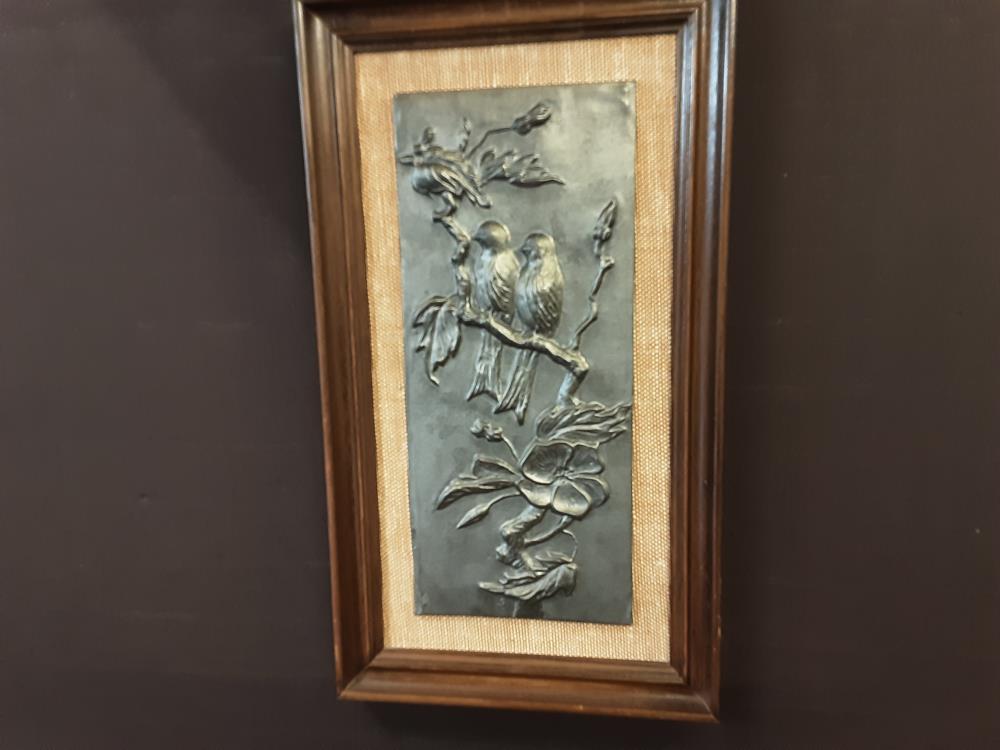 TABLEAU EN METAL DECOR OISEAUX