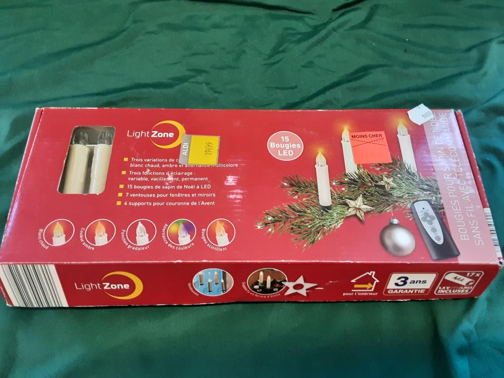 GUIRLANDE BOUGIES DE NOEL AVEC TÉLÉCOMMANDE