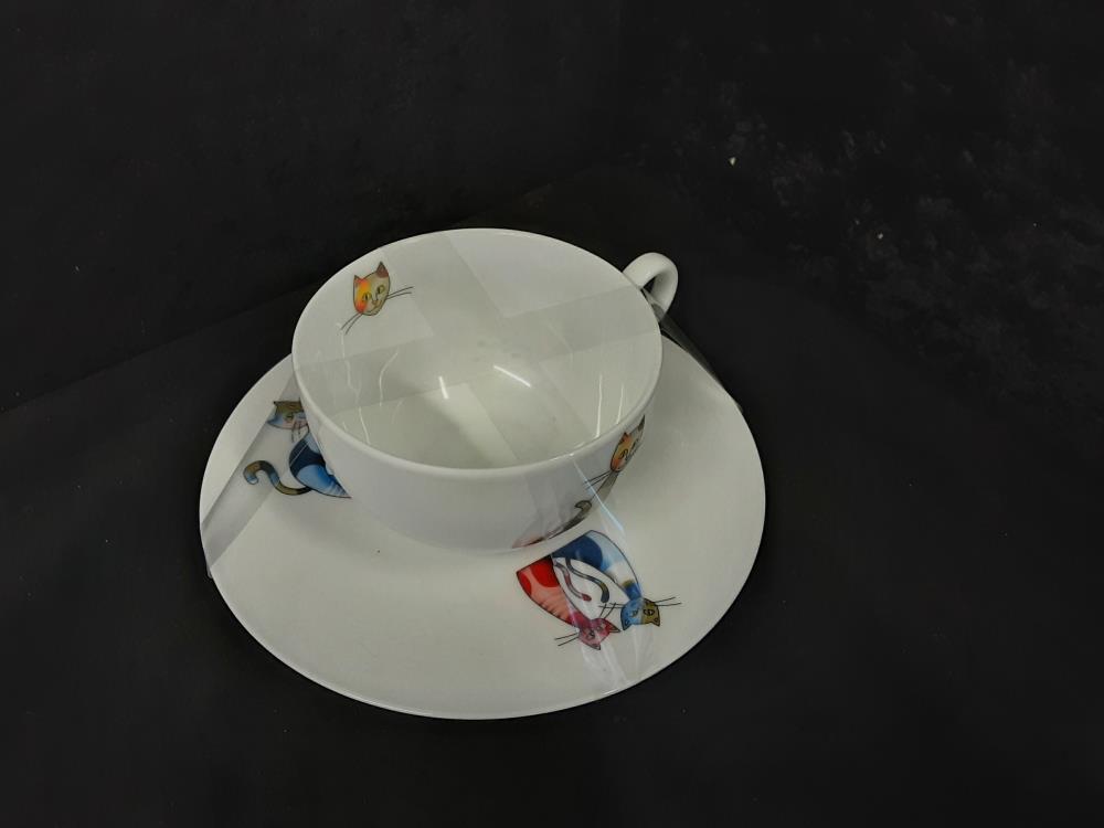 TASSE + SOUS TASSE DECOR CHAT 