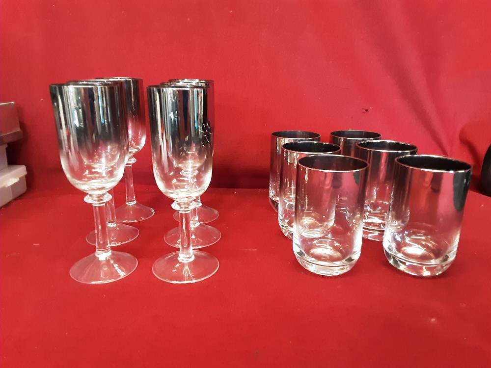LOT 6 VERRES ARGENTE