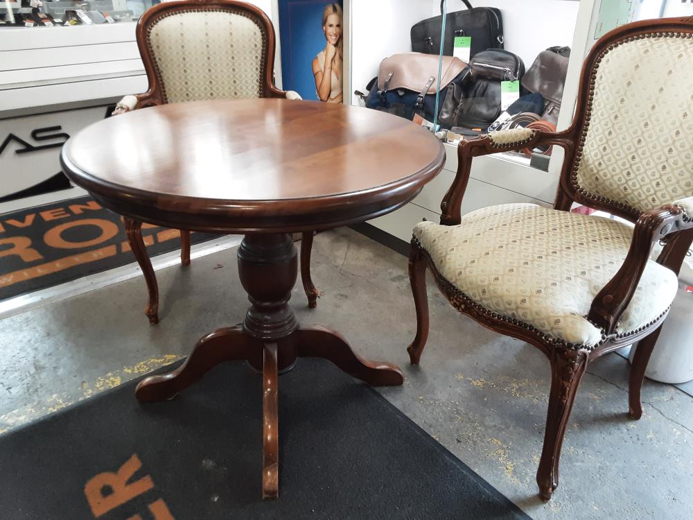 TABLE RONDE EN MERISIER DIAMETRE 80CM