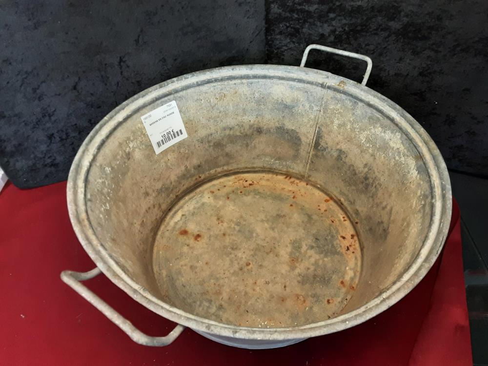 BASSINE EN ZINC RONDE