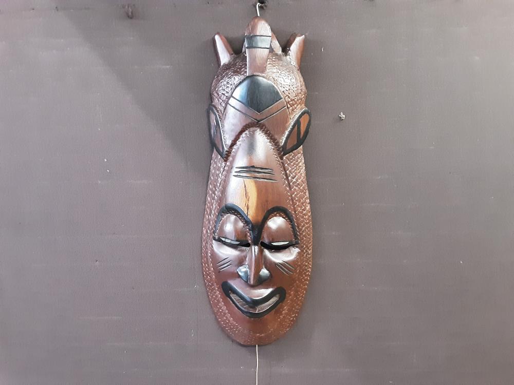 MASQUE AFRICAIN MM EN BOIS H 60CM