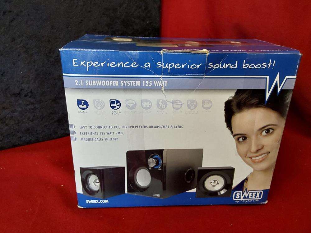 ENSEMBLE DE 2 HAUTS PARLEURS +  1 SUBWOOFER 2.1