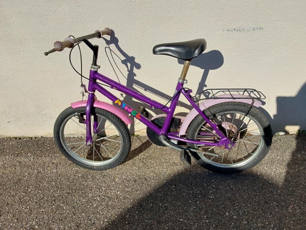 VELO ENFANT ASWEL MAUVE 16P