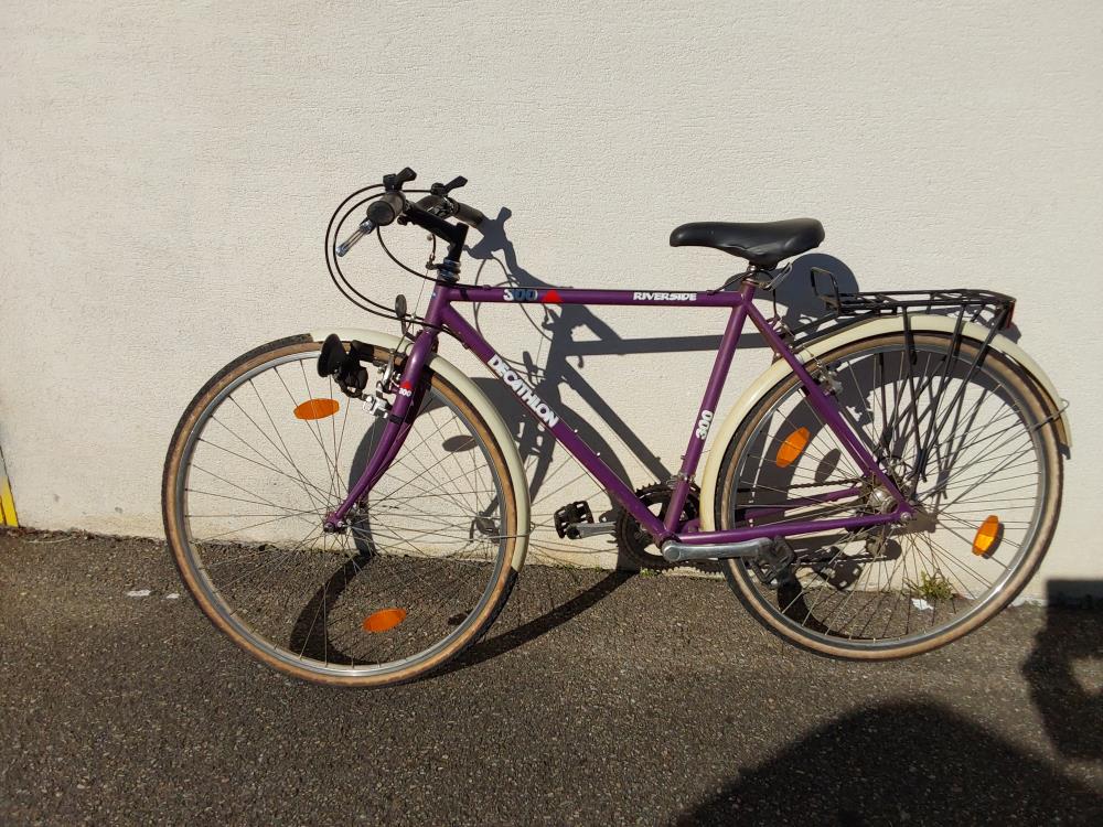 VELO HOMME VIOLET DECATHLON