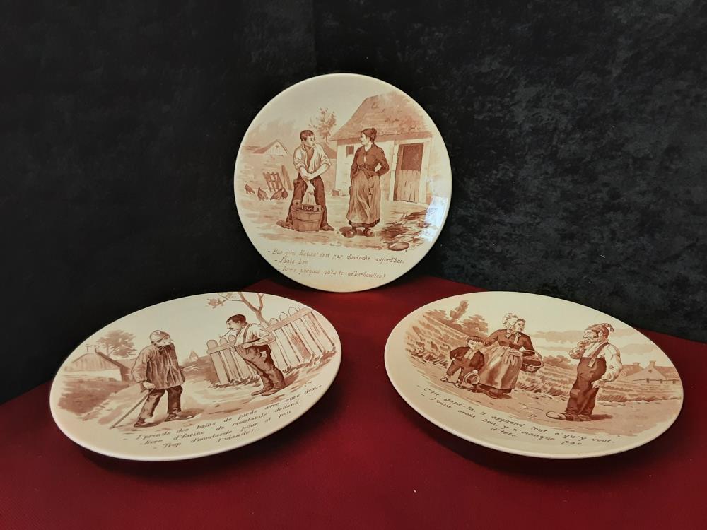 ASSIETTE DECOR ROUGE SARRGUEMINES