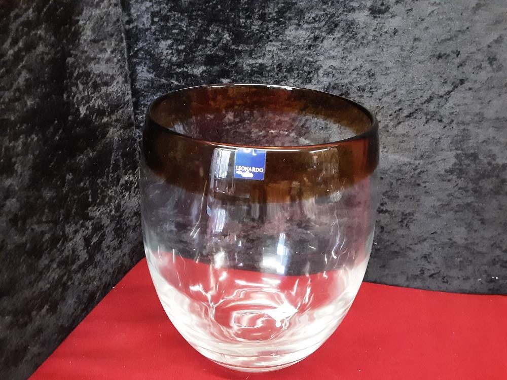 VASE ROND BICOLORE CRISTAL LEONARDO