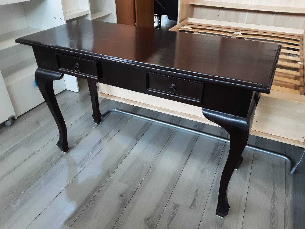 CONSOLE BUREAU WENGUE 2 TIROIRS