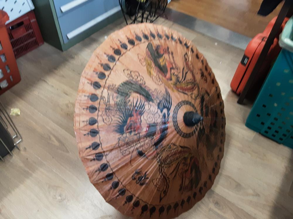OMBRELLE PAPIER DECOR ASIATIQUE 