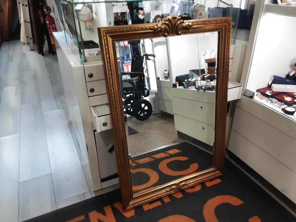 MIROIR BISAUTE CADRE DORE