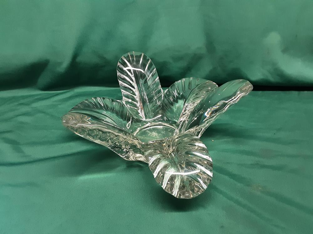 VIDE POCHE DECOR FEUILLES EN CRISTAL