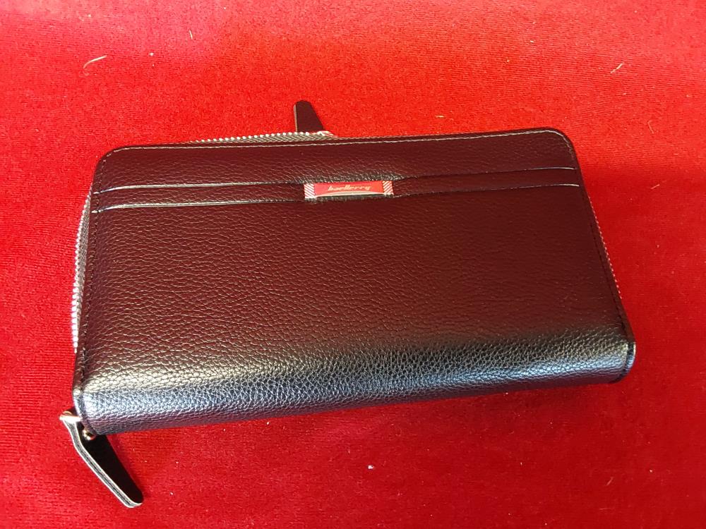 PORTEFEUILLE 23 LONG EN CUIR GRAINÉ NOIR