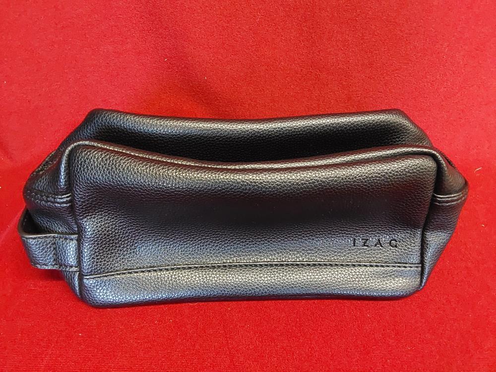 TROUSSE 19 DE TOILETTE CUIR GRAINÉ NOIR