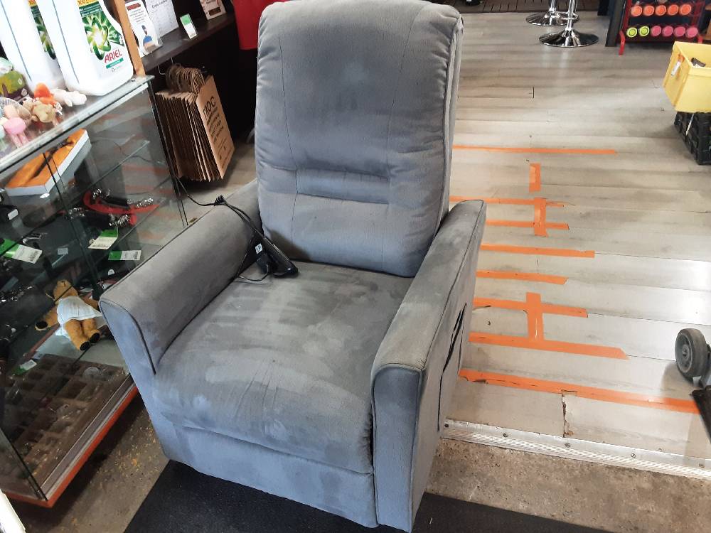 FAUTEUIL RELAX ÉLECTRIQUE RELEVEUR MICROFIBRE COLORIS GRIS