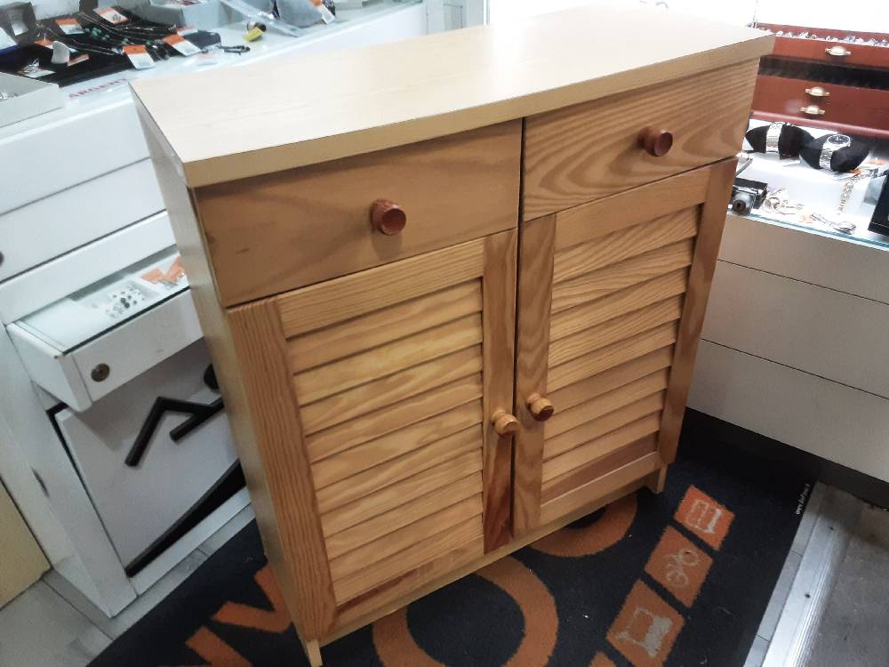 MEUBLE BAS 2 PORTES 2 TIROIRS COLORIS BOIS