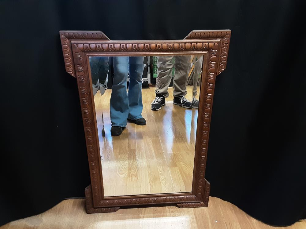 MIROIR BISEAUTÉ  CADRE BOIS 