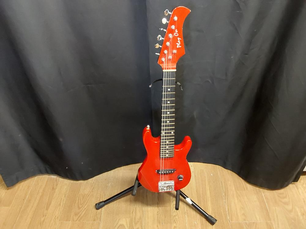 GUITARE ELECTRIQUE ROUGE POUR ENFANT AVEC SUPPORT