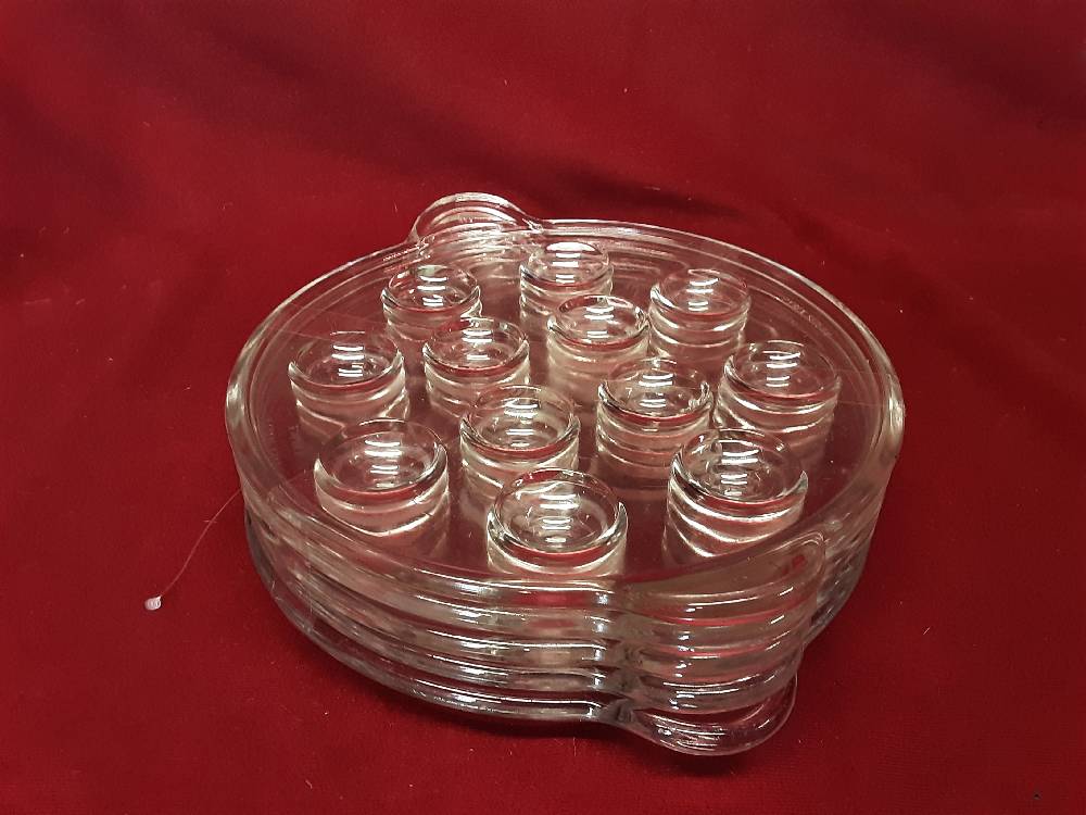 LOT DE 5 PLATEAUX ESCARGOTS PYREX