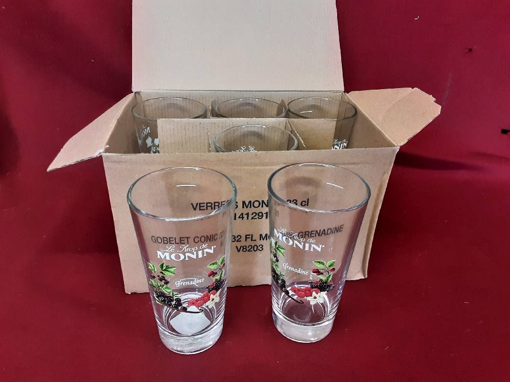 LOT DE 6 VERRES À GRENADINE 