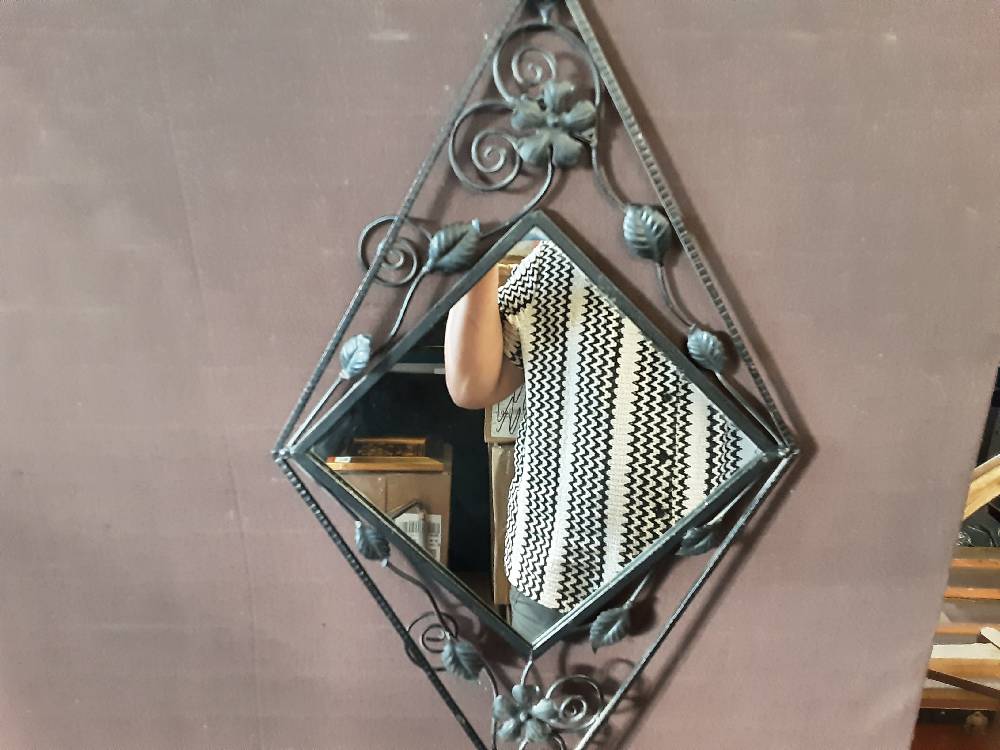MIROIR FER FORGÉ CARRÉ