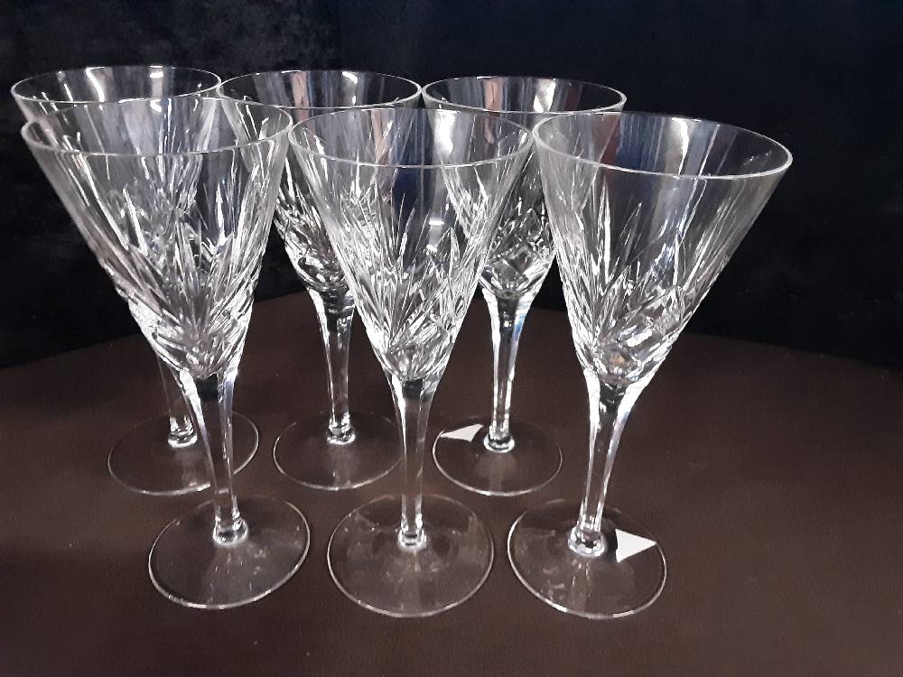 LOT DE 6 VERRES CRISTAL