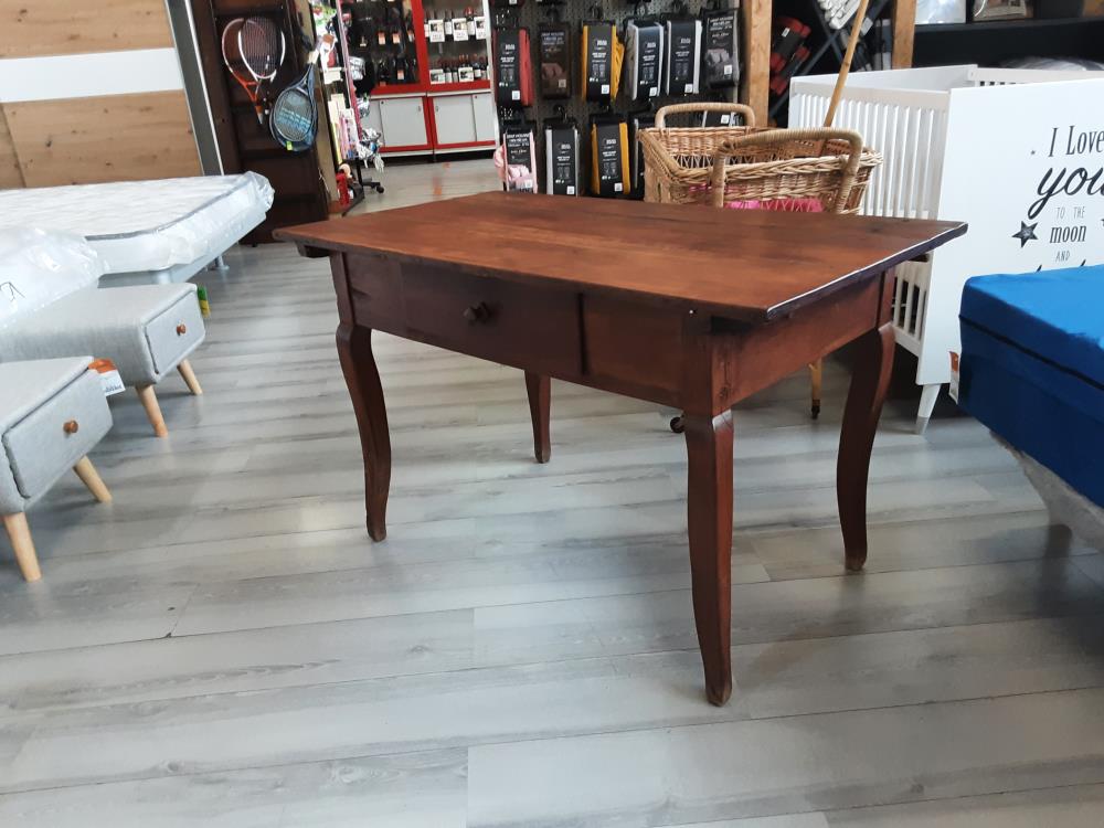 TABLE A GIBIER 1 TIROIR EN NOYER
