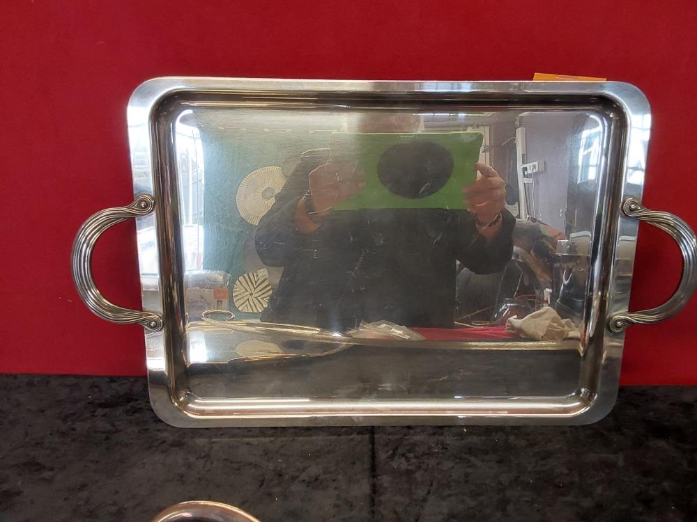 PLATEAU RECTANGULAIRE CHRISTOFLE A ANSES 