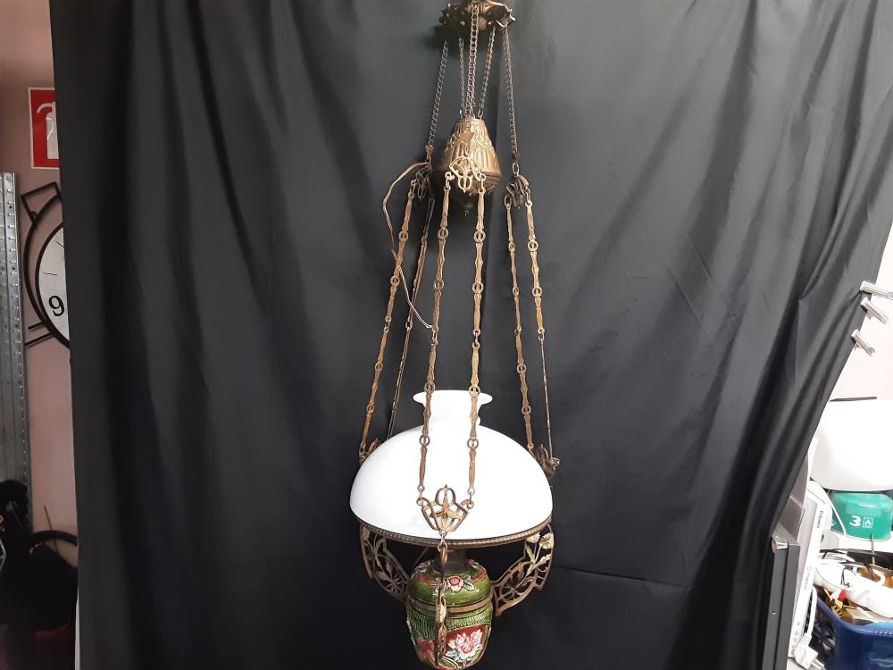 SUSPENSION EN BARBOTINE AVEC OPALINE BLANCHE