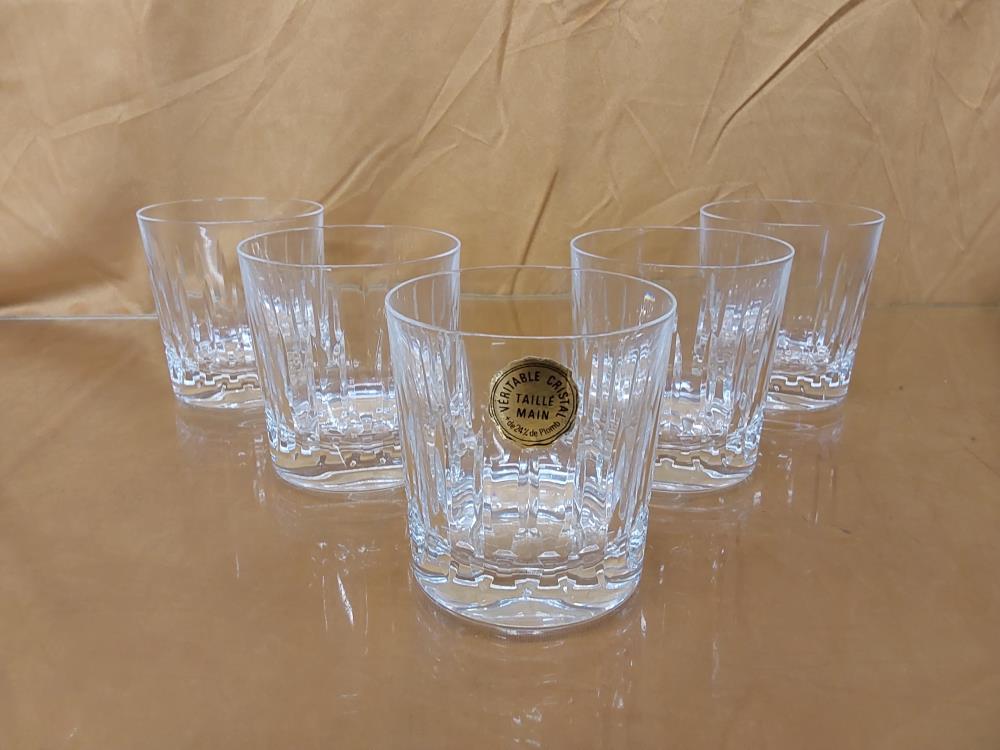 LOT DE 5 VERRES A WHISKY
