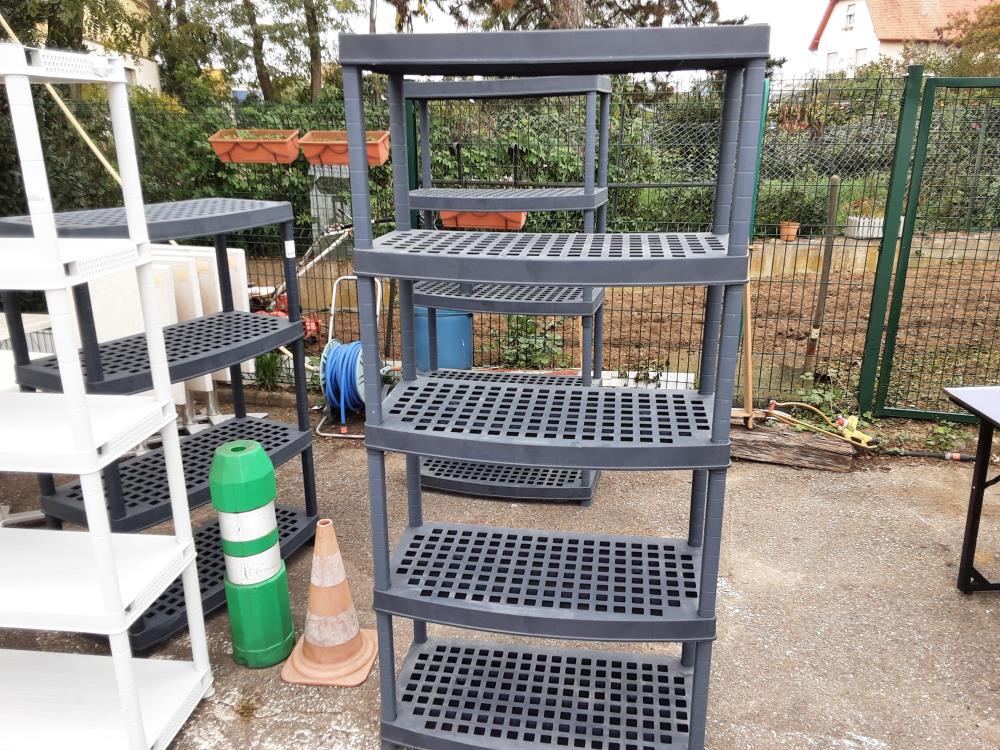 ETAGERE EN PVC ANTHRACITE GM