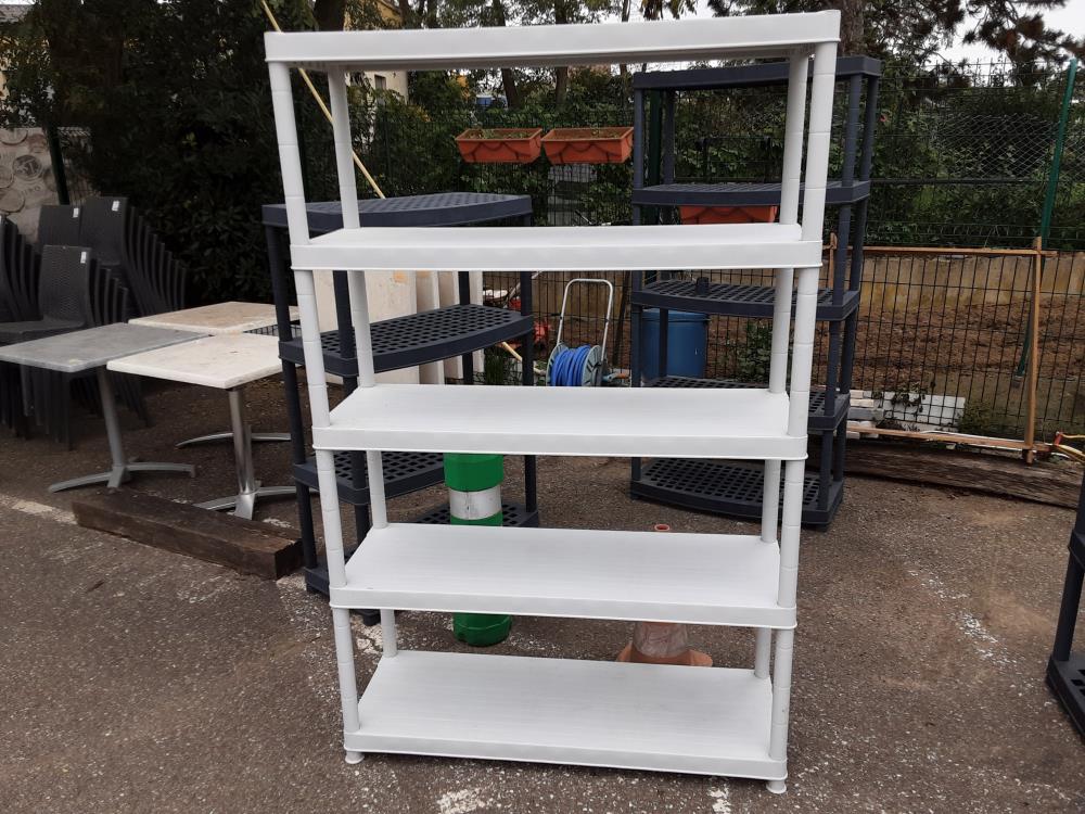 ETAGERE EN PVC ANTHRACITE GRIS CLAIR GM