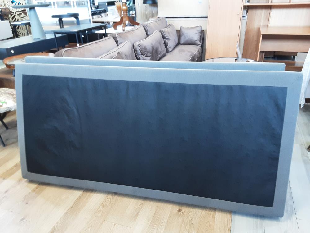 SOMMIER TAPISSIER GRIS 90X190CM - SANS PIEDS