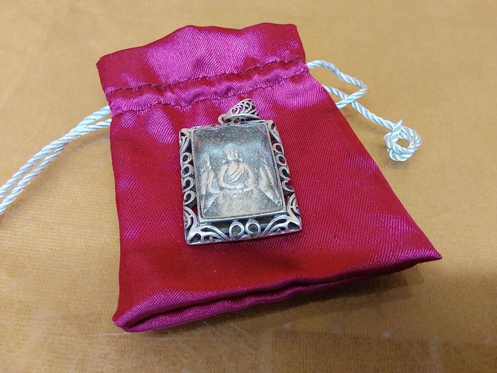 PENDENTIF ARGENT INTERIEUR BOUDDHA