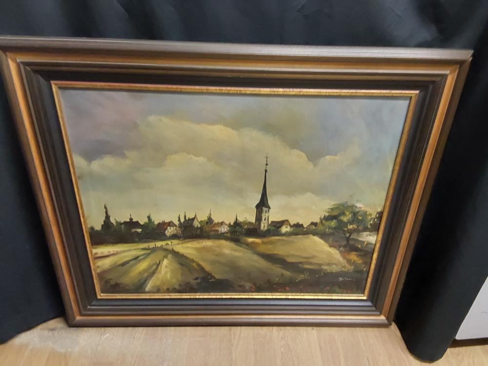 TABLEAU VILLAGE ALSACIEN - SIGNE KEIFLIN 