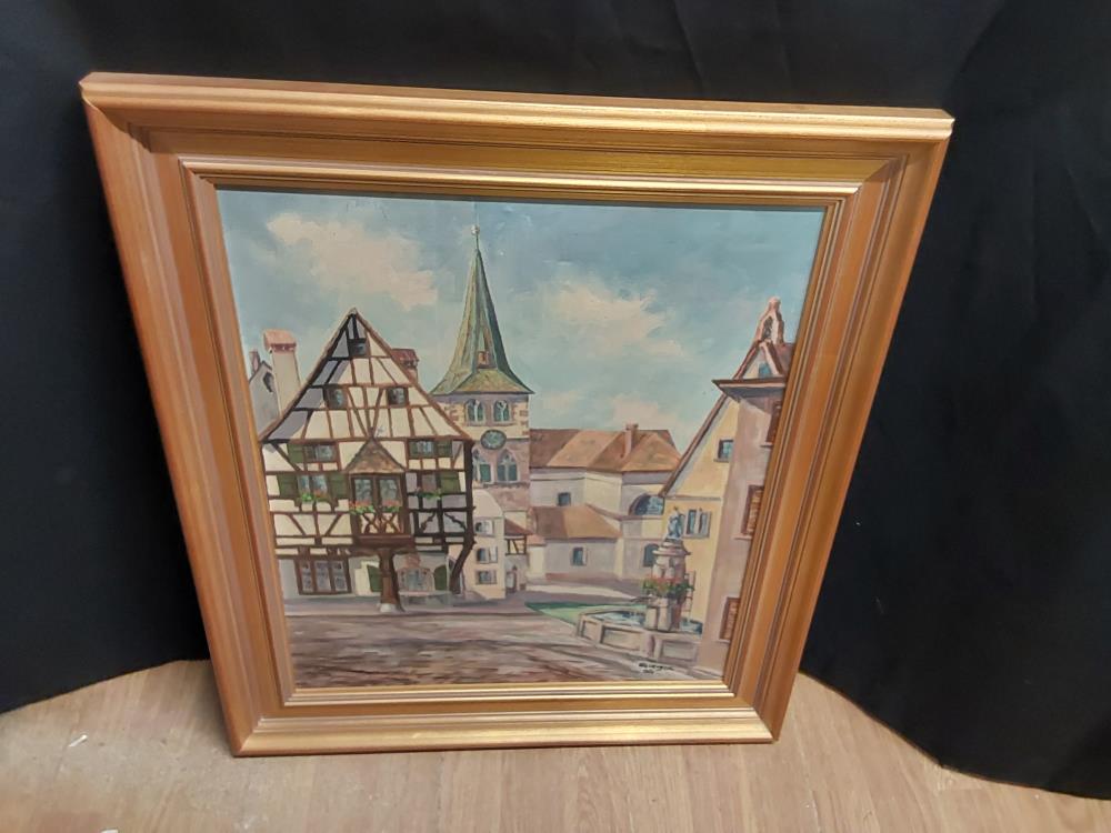 TABLEAU VILLAGE ALSACIEN - SIGNE SENGELE  
