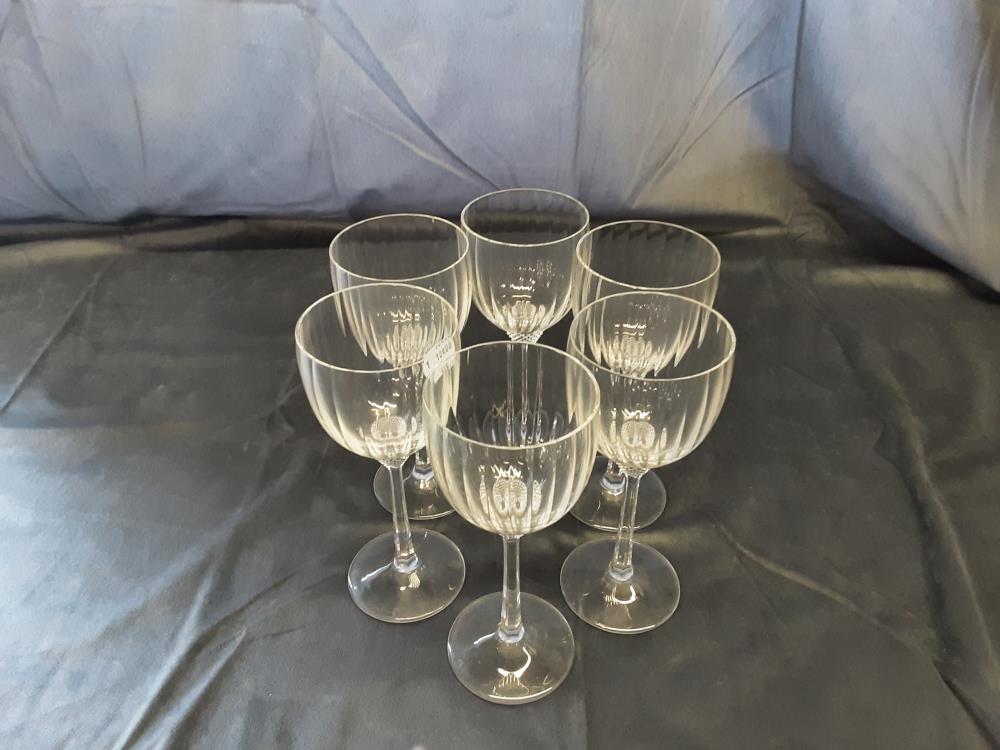 LOT DE 6 VERRES EN CRISTAL