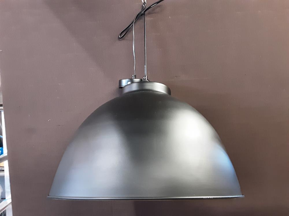 LUSTRE GLOBE METAL NOIR STYLE INDUSTRIEL DIAMETRE 45CM